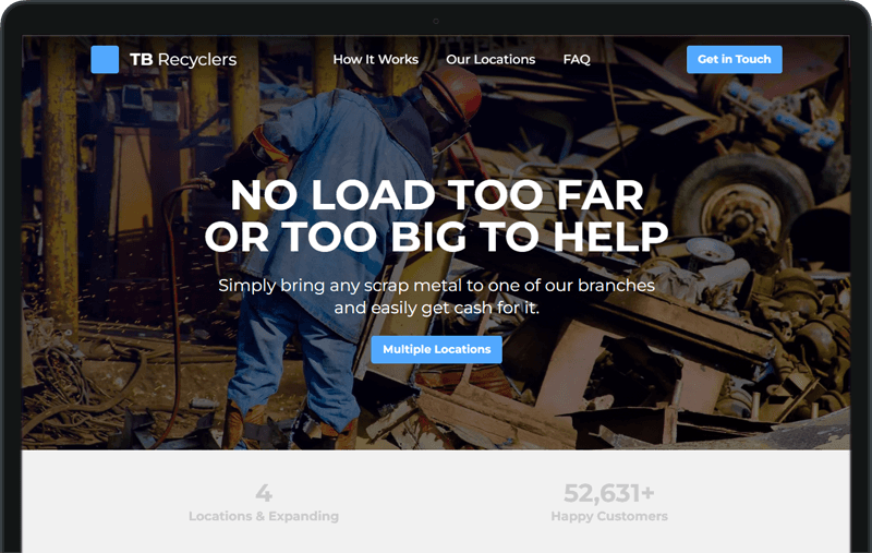 Recylcling Company Landing Page